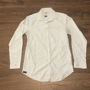 Light Green Alynn Neckwear Slim Fit Button Down Dress Shirt, Size Medium